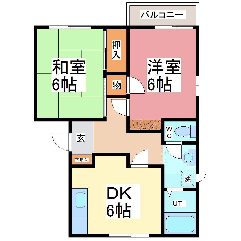 福井県福井市開発１ 越前開発駅 2DK アパート 賃貸物件詳細