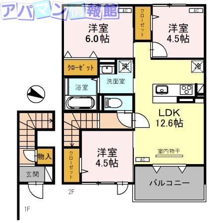新潟県新潟市東区紫竹２ 新潟駅 3LDK アパート 賃貸物件詳細