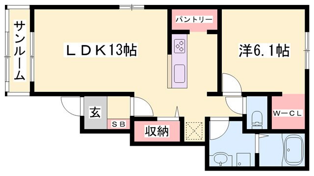 兵庫県姫路市仁豊野 仁豊野駅 1LDK アパート 賃貸物件詳細