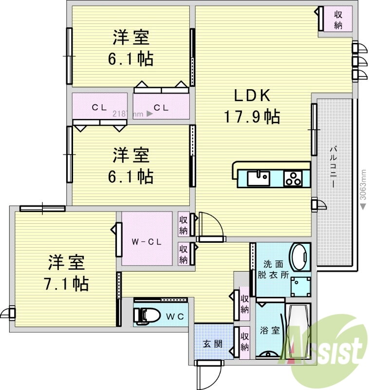 大阪府豊中市小曽根１ 江坂駅 3LDK アパート 賃貸物件詳細