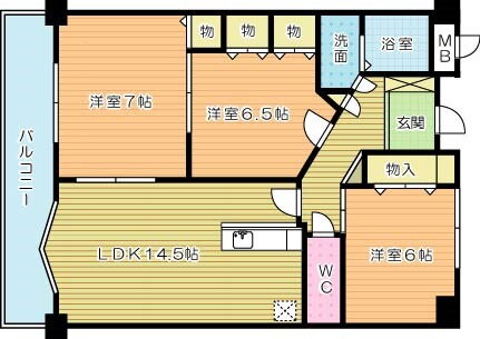 レイブリック若園 3階 3LDK 賃貸物件詳細