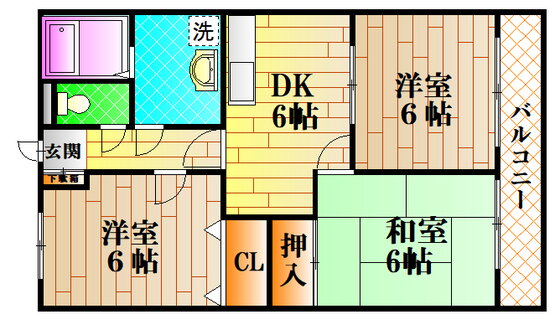 コーポ寺西 2階 3DK 賃貸物件詳細