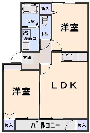 ステージ６　Ｅ棟 1階 2LDK 賃貸物件詳細