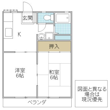 サンライズ高萩 1階 2K 賃貸物件詳細