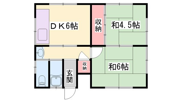 兵庫県姫路市車崎２ 播磨高岡駅 2DK アパート 賃貸物件詳細