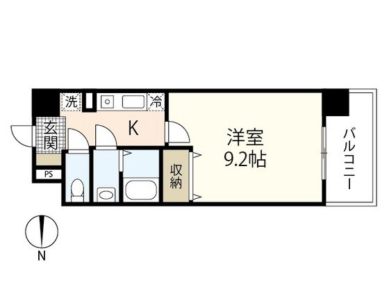 広島県広島市中区白島九軒町 広島駅 1K マンション 賃貸物件詳細