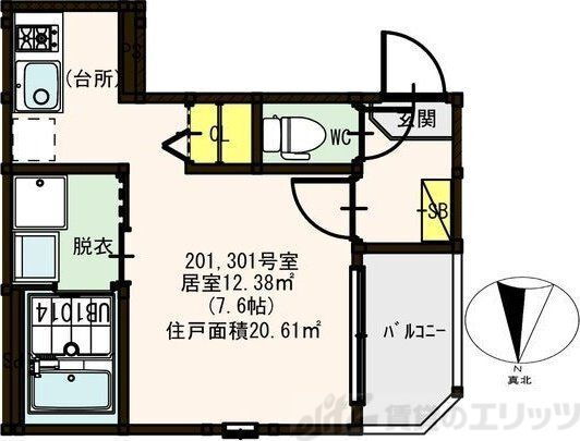 大阪府大阪市東淀川区下新庄１ ＪＲ淡路駅 ワンルーム アパート 賃貸物件詳細