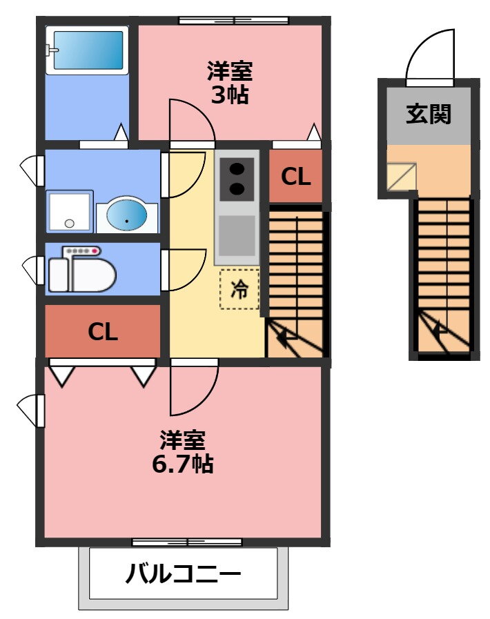 （仮称）名取市上余田新築集合住宅Ａ棟 2階 1SK 賃貸物件詳細