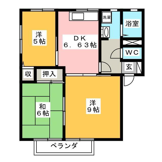 岡山県岡山市北区下中野 備前西市駅 3DK アパート 賃貸物件詳細