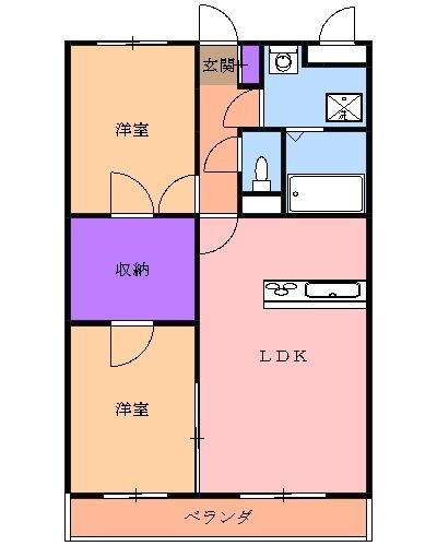 栃木県宇都宮市松原１ 宇都宮駅 2LDK マンション 賃貸物件詳細