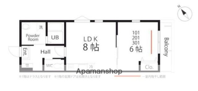 神奈川県横浜市神奈川区大口通 大口駅 1LDK アパート 賃貸物件詳細