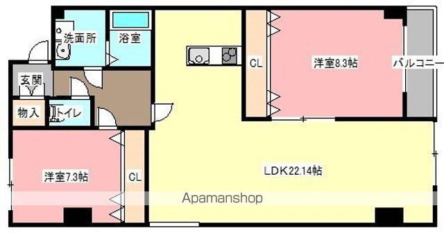 静岡県浜松市中央区蜆塚１ 浜松駅 2LDK マンション 賃貸物件詳細