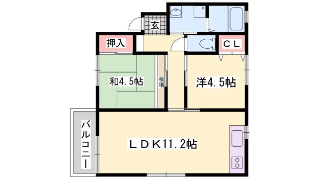 兵庫県姫路市広畑区才 英賀保駅 2LDK アパート 賃貸物件詳細