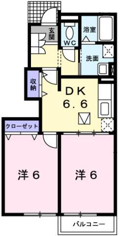 ソレイユ１番館 1階 2DK 賃貸物件詳細