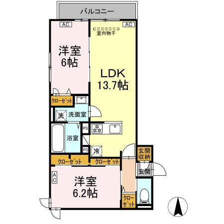 東京都江戸川区北小岩３ 江戸川駅 2LDK アパート 賃貸物件詳細