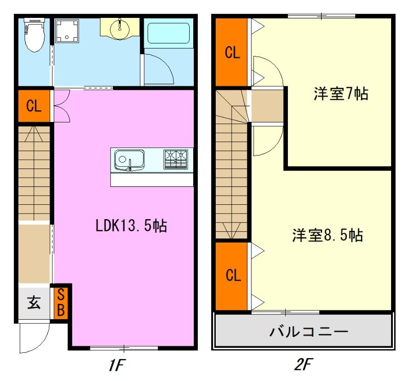 レイクサイド植木Ａ棟 1階 2LDK 賃貸物件詳細