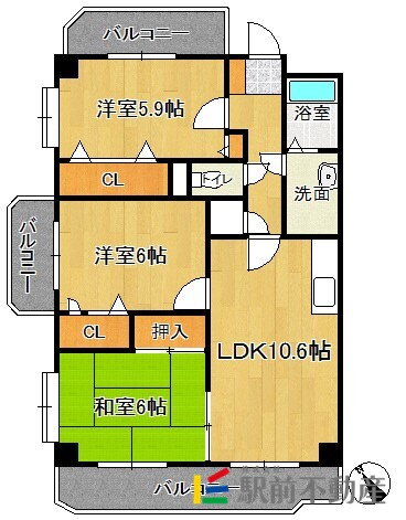 福岡県福岡市東区下原４ 九産大前駅 3LDK マンション 賃貸物件詳細