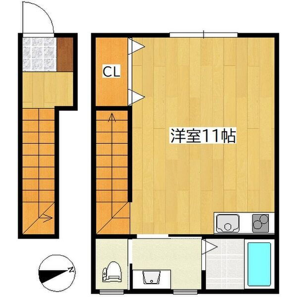 フォワード連坊 2階 ワンルーム 賃貸物件詳細
