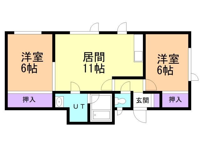 北海道函館市的場町 堀川町駅 2LDK アパート 賃貸物件詳細