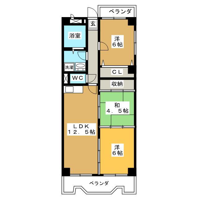 エフォーレ鴨田 2階 3LDK 賃貸物件詳細