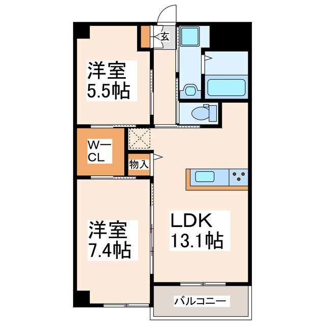 熊本県熊本市南区近見２ 西熊本駅 2LDK マンション 賃貸物件詳細