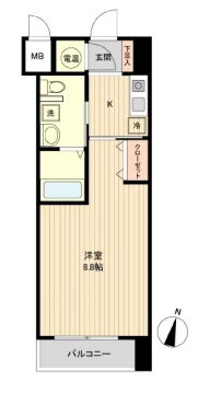 アントラ立町 8階 1K 賃貸物件詳細