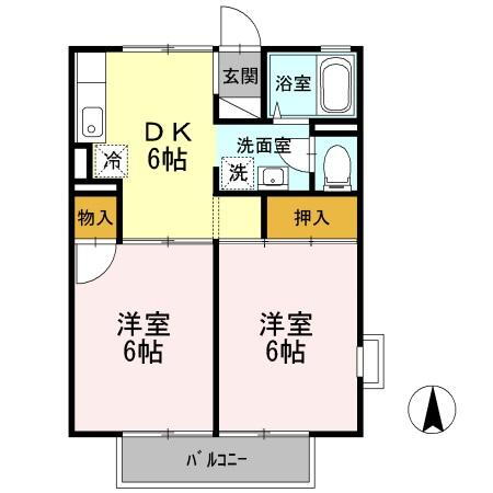 東京都三鷹市北野３ 三鷹台駅 2DK アパート 賃貸物件詳細