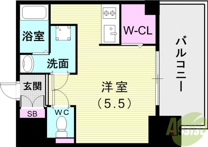 兵庫県神戸市兵庫区大開通２ 兵庫駅 1K マンション 賃貸物件詳細