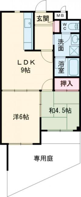 メゾン富雄 1階 2LDK 賃貸物件詳細