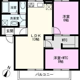 埼玉県越谷市蒲生東町 新越谷駅 2LDK アパート 賃貸物件詳細