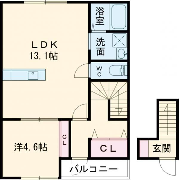佐賀県佐賀市朝日町 佐賀駅 1LDK アパート 賃貸物件詳細
