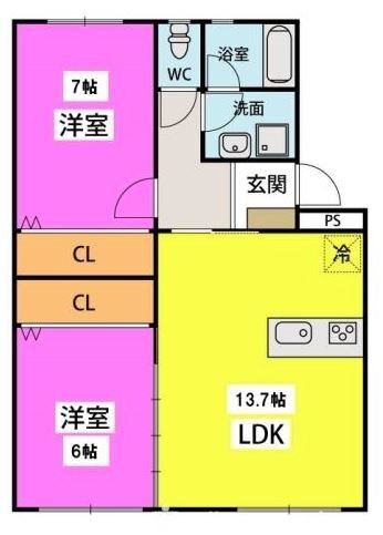 福岡県那珂川市片縄２ 博多南駅 2LDK マンション 賃貸物件詳細