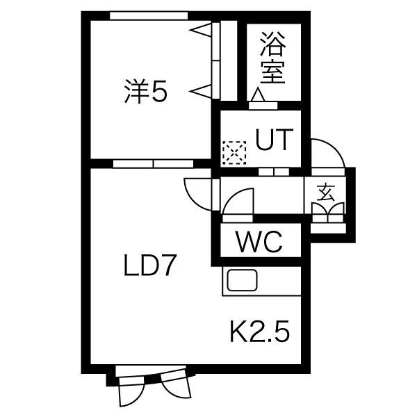 北海道札幌市西区発寒三条３ 発寒南駅 1LDK アパート 賃貸物件詳細