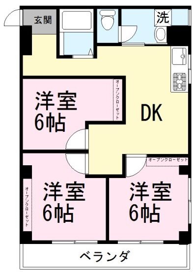 ＢＲＥＶ（ブレヴ） 3階 2DK 賃貸物件詳細