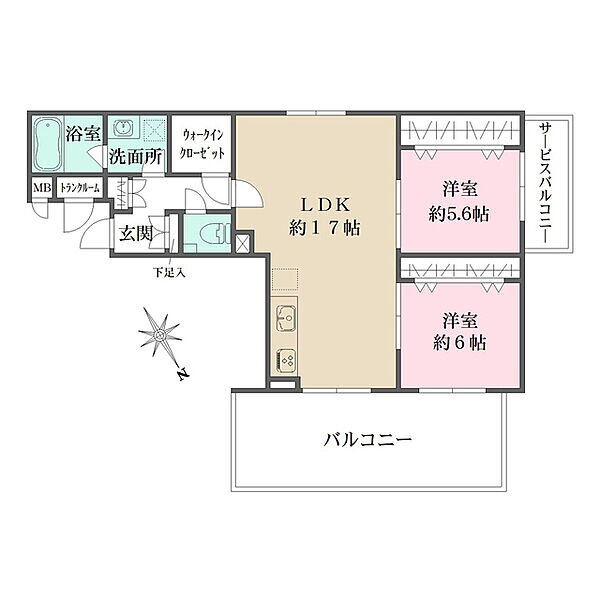 シルバラード柴崎町　－ＳＩＬＶＥＲＡＤＯ　ＳＨＩＢＡＳＡＫＩ－ＣＨＯ－ 4階 2LDK 賃貸物件詳細