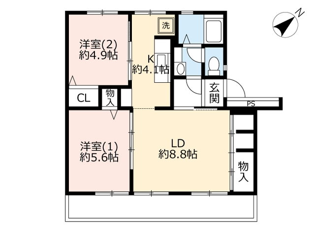 千葉県千葉市美浜区高洲３ 稲毛海岸駅 2LDK マンション 賃貸物件詳細