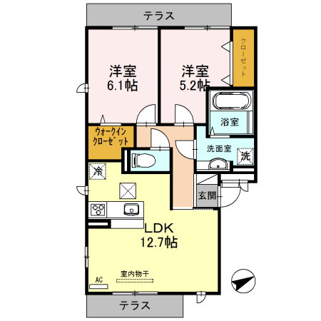大阪府大阪市阿倍野区播磨町１ 西田辺駅 2LDK アパート 賃貸物件詳細