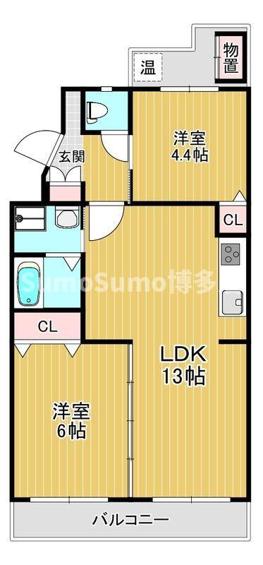 福岡県福岡市博多区東比恵３ 東比恵駅 2LDK マンション 賃貸物件詳細