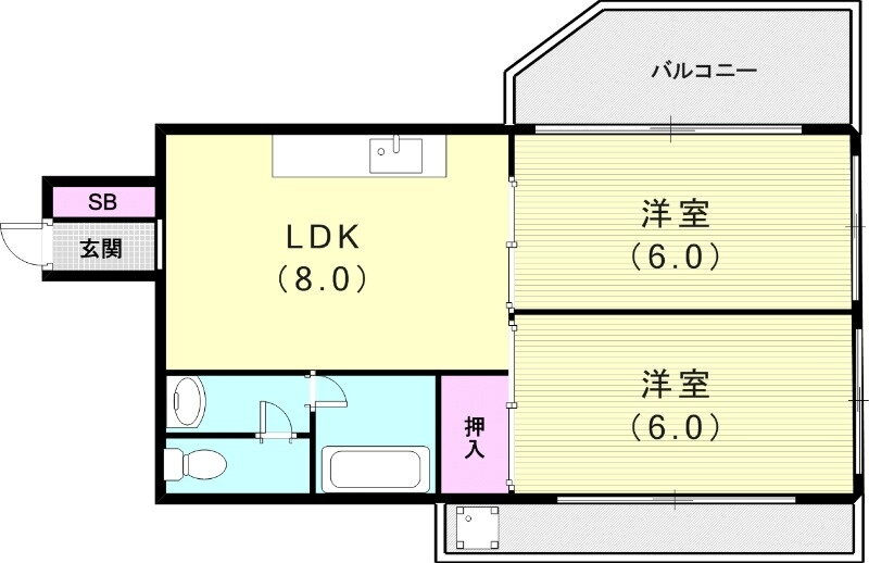 兵庫県神戸市中央区山本通３ 三ノ宮駅 2LDK マンション 賃貸物件詳細