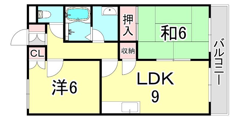倉田メゾン 2階 2LDK 賃貸物件詳細