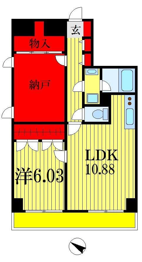 千葉県千葉市中央区新宿２ 千葉駅 1LDK マンション 賃貸物件詳細