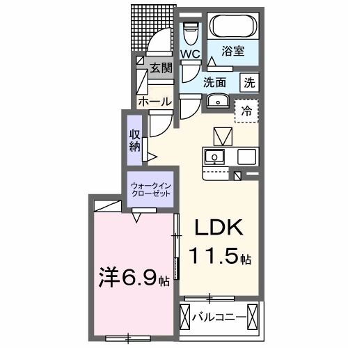 アジュガ・ＩＩ 1階 1LDK 賃貸物件詳細