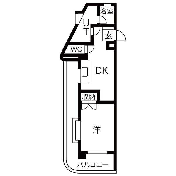 アイルモネ山手 3階 1DK 賃貸物件詳細