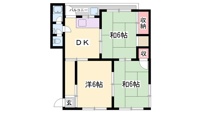 兵庫県姫路市白国２ 野里駅 3DK マンション 賃貸物件詳細