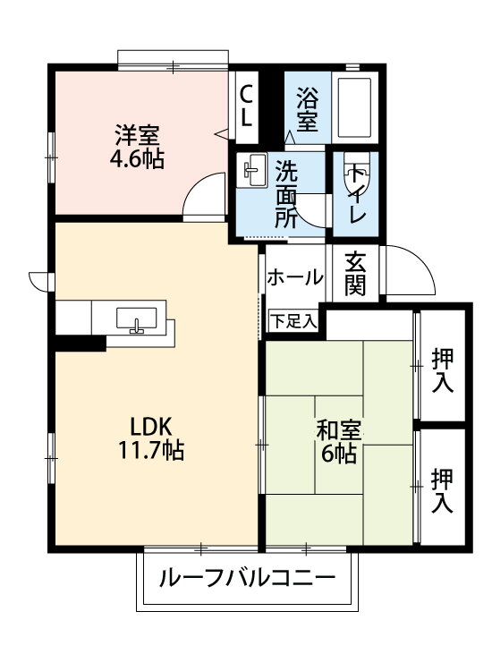 栃木県真岡市東光寺１ 2LDK アパート 賃貸物件詳細