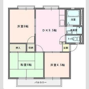 コスモスエイトＢ 2階 3DK 賃貸物件詳細