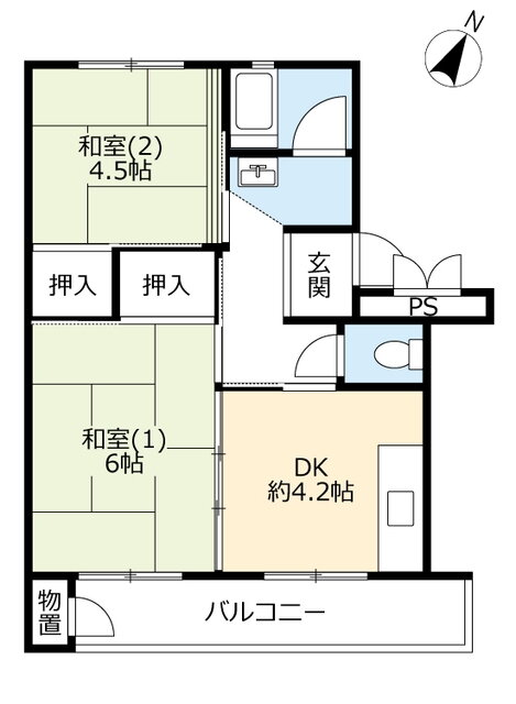 埼玉県久喜市青葉１ 久喜駅 2DK マンション 賃貸物件詳細