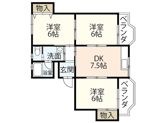 広島県広島市東区温品５ 矢賀駅 3DK マンション 賃貸物件詳細