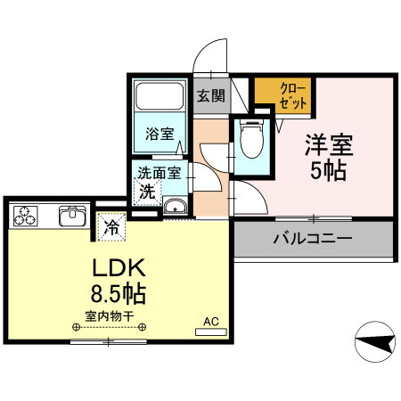 神奈川県川崎市中原区下沼部 武蔵小杉駅 1LDK アパート 賃貸物件詳細