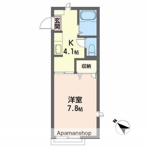 アーバンライフ駅西Ｃ 2階 1K 賃貸物件詳細